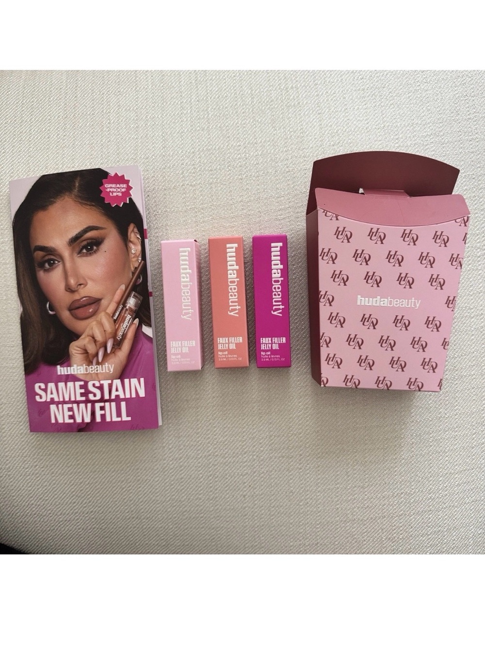 NEW HUDA BEAUTY *PR HAPPY MEAL PACKAGE* 5 Piece Set | 3 Jelly Oil + Packages